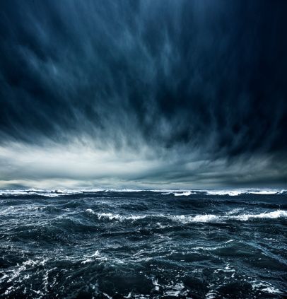 Stormy ocean and sky Bible Matthew, Stormy Ocean, Ocean Storm, Walking On Water, Sea Storm, Scenery Pictures, Stormy Sea, Ocean Wallpaper, Ocean Painting