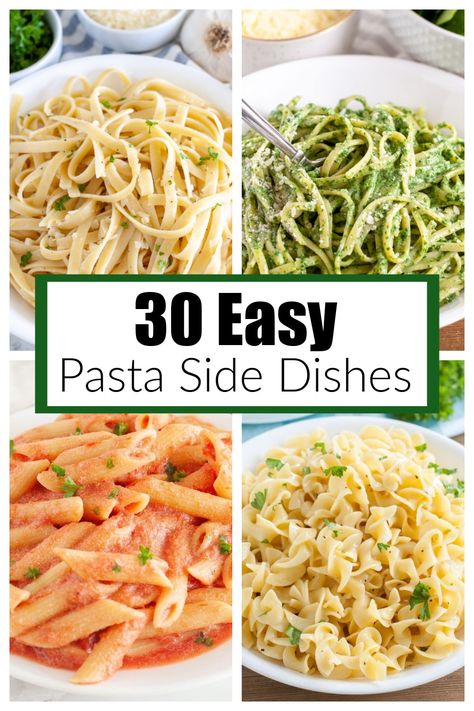 Pasta Salad Side Dishes Easy, Side Pasta Dishes For Chicken, Healthy Side Pasta Dishes, Side Dish Using Spaghetti Noodles, Flavored Noodles Side Dish, Easy Side Dishes Pasta, Easy Side Dishes For Pasta Dinners, Spaghetti Noodle Side Dish, Pasta Dishes Meatless