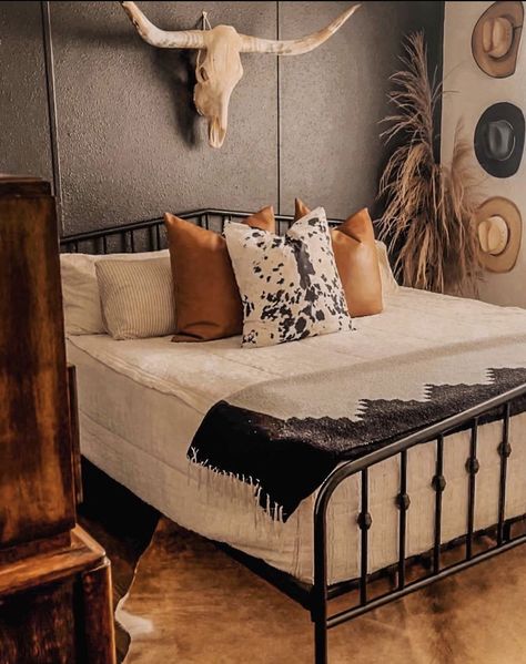 Check out our latest blog post about creating southwestern vibes in your home Western Boho Room, Modern Western Bedroom, Cowboy Bedroom, Southwestern Bedroom, Western Room, Western Bedrooms, Western Interior, Western Bedroom Decor, Ranch House Decor