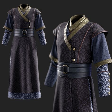 Medieval Clothing Royal, Mage Staff, Elven Fashion, Elven Costume, Outfit Male, Medieval Gothic, Gothic Clothes, Medieval Clothing, Fantasy Costumes