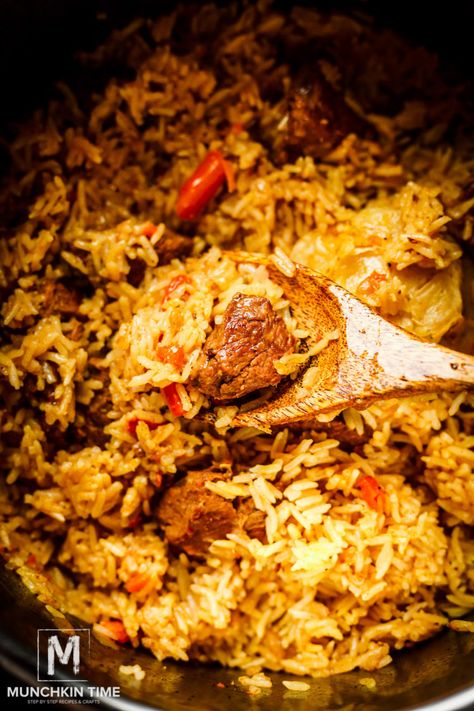 Instant Pot Plov Recipe (Antelope Backstrap Recipe) Plov Recipe, Pot Rice Recipe, Antelope Recipes, Backstrap Recipes, Instant Pot Rice, Rice And Veggies, Venison Roast, Deer Meat Recipes, Deer Meat