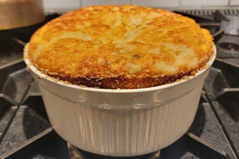 While Julia Child used canned salmon, I love using fresh… in this case I used yesterdays ... Salmon Souffle Recipe, Salmon Souffle, Chicken Pot Pie Gluten Free, Pot Pie Gluten Free, Gluten Free Chicken Pot Pie, Potato Souffle, Gluten Free Salmon, Souffle Recipe, Canned Salmon