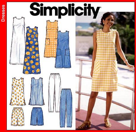 Simplicity 7140 Easy Sew Mini Dress, Shift Dress Sewing Pattern, Simplicity Dress Patterns, Simplicity Sewing Patterns Dresses, New Look Dress Patterns, Sewing Wardrobe, Aline Dress Pattern, A Line Dress Pattern, Easy Dress Pattern