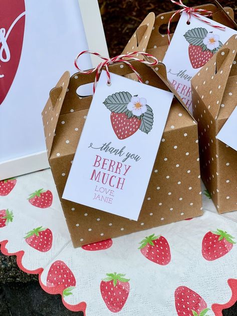 Berry Sweet Party Sweet One Party, Strawberry Picnic, First Birthday Party Favor, Strawberry Shortcake Birthday, Strawberry Shortcake Party, Themed First Birthday, Baby Birthday Themes, Celebration Decor, Strawberry Baby