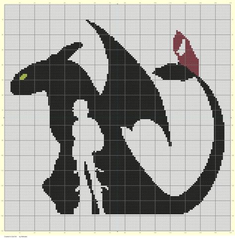 Cross Stitch How to Train Your Dragon Toothless and Hiccup Silhouette Pixel Art Dragon, Toothless Pattern, Toothless And Hiccup, Cross Stitch Silhouette, Dragon Cross Stitch, Dragon Crafts, Pixel Crochet, Pixel Art Grid, Tapestry Crochet Patterns