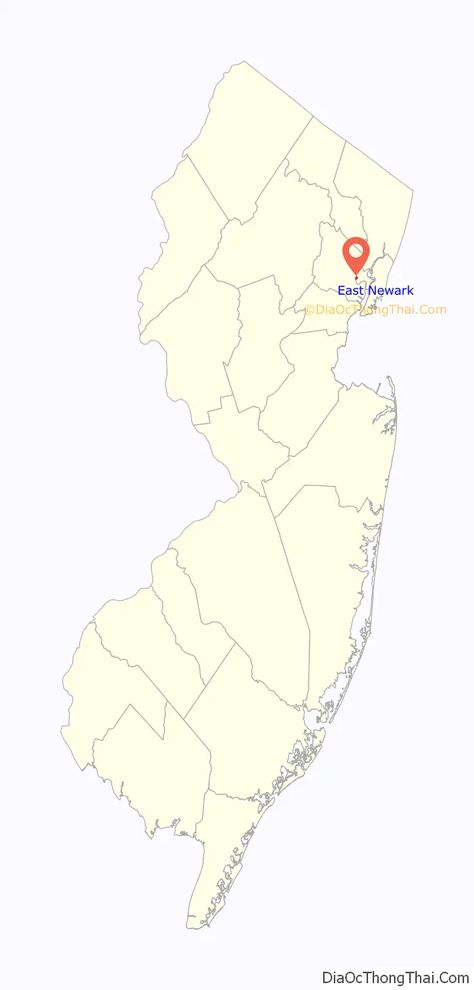 East Newark location on the New Jersey map. Where is East Newark borough. New Jersey Map, Montclair New Jersey, Sea Bright, Orange City, Bergen County, City Maps, Park City, New Jersey, Map