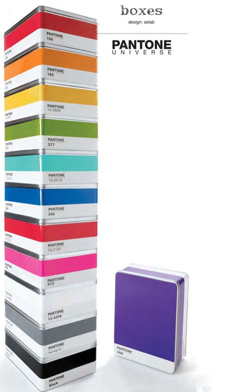 Bright Pantone, Pantone Colours, Mixing Paint Colors, Pencil Pouches, Pantone Universe, File Boxes, Metal Storage Box, Stall Design, Color Pantone