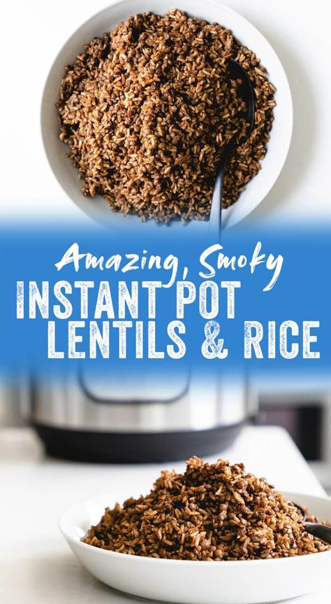 Instant Pot Vegetarian Recipes, Lentils And Rice Recipe, Instant Pot Lentils, Instapot Ideas, Instant Pot Vegetarian, Lentils Rice, How To Cook Lentils, Healthy Instant Pot, Winter Salad Recipes