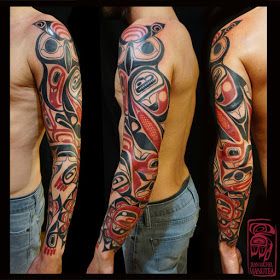 Pacific Northwest Tattoo, Tatouage Haida, Indian Chief Tattoo, Wolf Tattoo Forearm, Haida Tattoo, Canadian Tattoo, Octopus Tattoo Sleeve, Octopus Tattoo Design, Native Tattoos