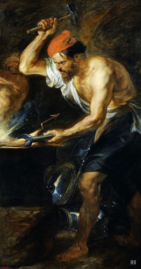 Vulcan forging Jupiter’s lighting bolts by Peter Paul Rubens, oil on canvas, 1638 ✏✏✏✏✏✏✏✏✏✏✏✏✏✏✏✏  ARTS ET PEINTURES - ARTS AND PAINTINGS  ☞ https://fr.pinterest.com/JeanfbJf/pin-peintres-painters-index/ ══════════════════════  Gᴀʙʏ﹣Fᴇ́ᴇʀɪᴇ BIJOUX  ☞ https://fr.pinterest.com/JeanfbJf/pin-index-bijoux-de-gaby-f%C3%A9erie-par-barbier-j-f/ ✏✏✏✏✏✏✏✏✏✏✏✏✏✏✏✏ Rubens Paintings, Rembrandt Paintings, Caravaggio Paintings, Zeus And Hera, Jan Van Eyck, Paul Rubens, Greek And Roman Mythology, Greek Mythology Art, Peter Paul Rubens