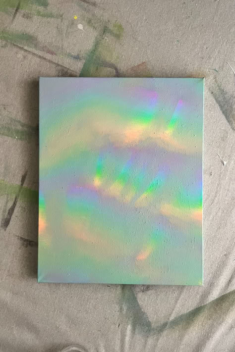 Holographic Paint, Studio Floor, Glass Photography, Rainbow Painting, Afternoon Sun, Rainbow Light, Dark Art Illustrations, Arte Inspo, Traditional Paintings