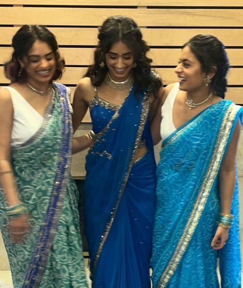 South Asian Inspired Outfits, Prom Saree Ideas, Indian Sari Aesthetic, Indian Girl Outfits, 2000s Indian Fashion, 90s Indian Aesthetic, Indian Attire Traditional, South Indian Outfits, Indian Saree Aesthetic