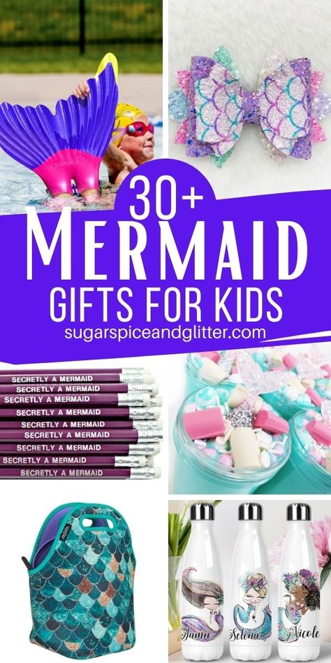 Everything you need for the mermaid on your gift list, these mermaid gift ideas for kids are unique, functional and gorgeous - because we all know, mermaids want gifts they can treasure Mermaid Tail Decoration, Mermaid Gift Ideas, Disney Gifts For Adults, Little Mermaid Gifts, Mermaid Wine Glass, Mermaid Tail Blanket Crochet, Gift Ideas For Adults, Crochet Mermaid Tail, Pretty Gifts