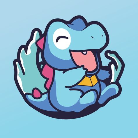 Totodile Wallpaper, Pokemon Totodile, Pokemon Sketch, Pokemon Backgrounds, Cool Pokemon Wallpapers, Pokemon Stickers, Vinyl Sticker Design, Pokemon Images, Nintendo Art