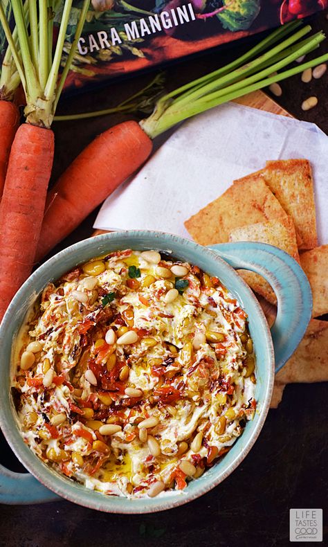 Turkish Carrot Yogurt Dip is a better-for-you option when it comes to creamy, dreamy dips. This is an easy recipe that has the tang of Greek yogurt combined with the sweetness of carrot and garlic with hints of nuttiness. Perfect for a party dip, snack, or football appetizer. #LTGrecipes #WeekdaySupper Carrot Yogurt, Turkish Mezze, Yoghurt Dip, Party Dip, Yogurt Dip, Eastern Cuisine, Persian Food, Andouille, Cuisine Recipes