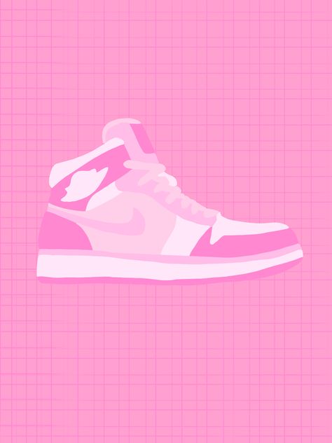 Pink Nike Background, Jordan 1 Wallpaper, Pink Nike Wallpaper, Queen Wallpapers, Girly Sneakers, Nike Background, Nike Stuff, Iphone Widgets, Sneakers Wallpaper