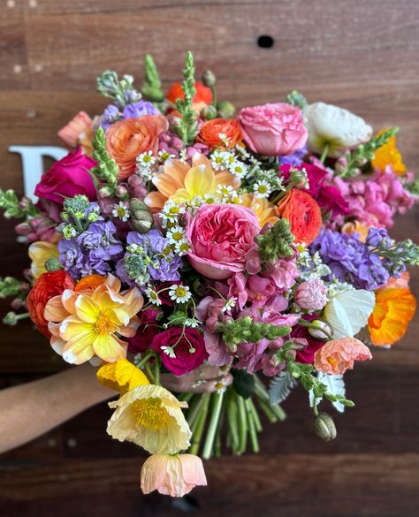 Spring has painted the world in vibrant hues, and this bouquet has captured every shade of joy! 🌈✨ Just like life, it's a beautiful blend of colours, with each poppy adding a dash of whimsy. What’s your favourite shade this season?⁠ *⁠ *⁠ *⁠ ⁠ #springtime #summer #happiness #springvibes #summertime #flowers #sunshine #springflowers #paint #happy #springfashion Summer Bouquet Flowers, Summertime Flowers, Rainbow Bouquet, Summer Happiness, Vibrant Bouquet, Summer Bouquet, Bright Flowers, Spring Vibes, Felt Flowers