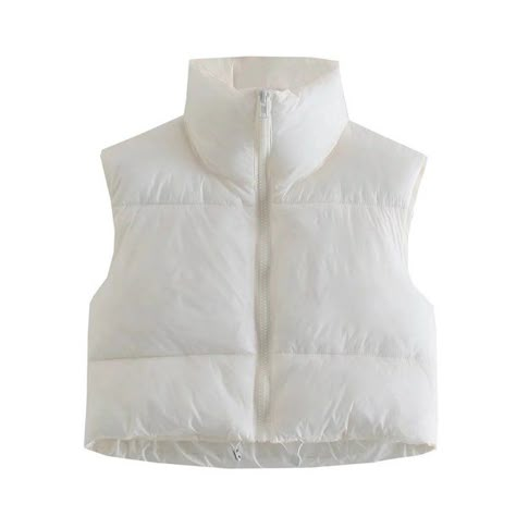 Women Waistcoat, Sleeveless Puffer, Woman Vest, Stand Neck, Bandeau Tops, Puffy Vest, Winter Vest, Short Vest, Casual Outerwear