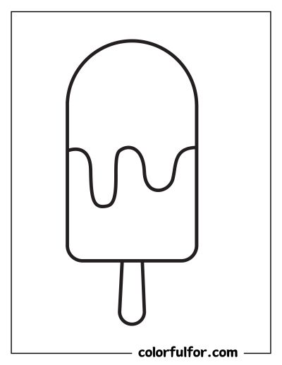 How To Draw A Popsicle, Popsicle Drawing Easy, Popsicle Template Free Printable, Popsicle Outline Printable, Popsicle Outline, Popsicle Template, Ice Cream Template Free Printable Clip Art, Ice Cream Images, Christmas Candyland