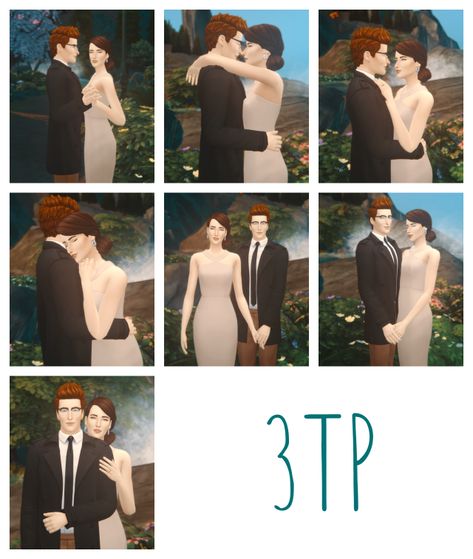 Hi! I was scrolling through Pinterest and saw some pictures of Princess Beatrice’s engagement photos that got me really inspired! Also, there’s another pose that I added later and forgot to screenshot... Ts4 Engagement Poses, The Sims 4 Engagement Poses, Sims 4 Engagement Poses, Engagement Portraits Poses, Sims 4 Wedding Dress, Marriage Poses, Sims 4 Couple Poses, Sims Poses, Ts4 Poses