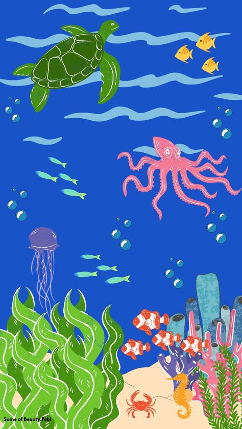 Under the sea. Under The Sea Poster Ideas, Under The Sea Wallpaper, Book Animation, Flip Book Animation, Sea Colour, Aesthetic Phone, Flip Book, Aesthetic Photo, Under The Sea