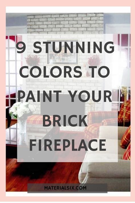 Nine stunning colors to paint your brick fireplace, with a cozy living room setting featuring a painted fireplace and red plaid accents. Dark Green Painted Fireplace, Fireplace Ideas Red Brick, Multi Colored Brick Fireplace, How To Stain Brick Fireplace, Painted Brick Fireplace Color, Sage Green Brick Fireplace, Living Room Ideas With Brick Fireplace, What Color To Paint Brick Fireplace, Paint Brick Fireplace Ideas