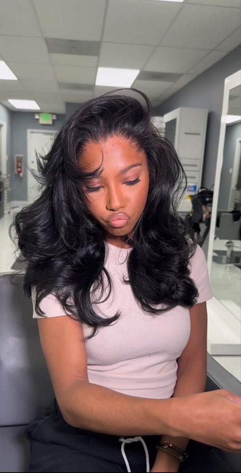 Wig Install, Hair Laid, Silk Press, Fluffy Hair, Hair Crush, Baddie Hairstyles, Sew In, Aesthetic Hair, Natural Hairstyles