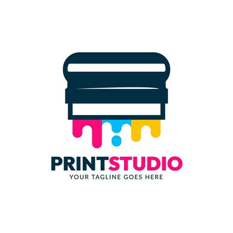 Printing Company Logo Design Ideas, Printing Press Logo, Printer Logo, Printer Vector, Printing Company Logo, Lego Stickers, Idea Logo, House Logo Design, Baby Ganesha