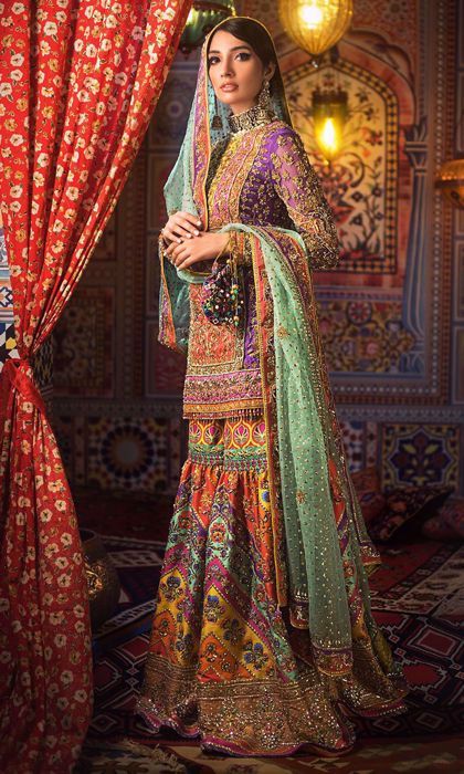 Bridal Gharara, Pakistani Mehndi Dress, Mehndi Outfit, Bridal Mehndi Dresses, Mehndi Dress, Desi Wedding Dresses, Nikkah Dress, Asian Bridal Dresses, Bridal Dresses Pakistan