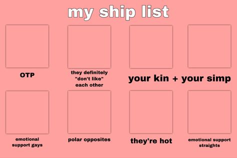 I Want Their Template, Ship Chart, Drama Island, Total Drama Island, A Ship, Total Drama, Writing Ideas, Meme Template, Emotional Support