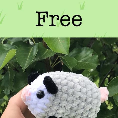 Crochet Patterns Possum, Free Crochet Patterns Opossum, Mini Possum Crochet, Free Crochet Patterns Possum, Crochet Plush Beginner, Floppy Ear Bunny Crochet Pattern Free, Opossum Amigurumi Free Pattern, Crochet Amigurumi Possum Free Pattern, Free Crochet Opossum Pattern