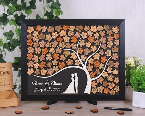 Fall Wedding Outside Decorations, Wooden Signs For Wedding, Fall Themed Wedding Favors, Wedding Fall Theme, Wedding Guest Signing Ideas, Fall Wedding Guest Book Ideas, Alternative Guest Book Ideas For Wedding, Wedding Sign In Ideas, Wood Wedding Theme