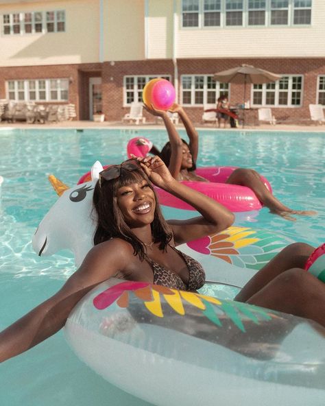 Bali Black Girls Trip, Black Island Girl Aesthetic, Makeup By, Y2k Hairstyles, Squad Goals, Cowgirl Hats, Instagram Summer, Black People, Pool Party