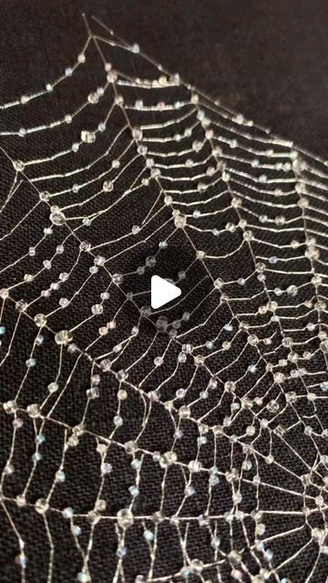 Crystal Spider Web Diy, Beaded Spiderweb, Spider Web Diy, Spiderweb Embroidery, Jewellery Diamonds, Witch Craft, December 23, General Crafts, Custom Clothing