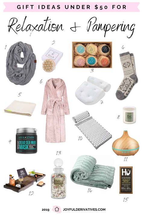 15 Gift Ideas for Relaxation and Pampering / The best pampering gift ideas for women! Grab one of these simple gifts for the hard-working woman in your life that deserves a bit of relaxation. Give the gift of self-care with these budget-friendly gift ideas. All of these gift ideas are for Christmas or any gift-giving occasion. #giftguide #selfcare #pamperinggifts Women Pampering Gifts, Graduation Gifts For Girlfriend, 15 Gift Ideas, Relaxation Gift Basket, Cozy Bath, Grab Bag Gifts, Hard Working Women, Wake Ideas, Budget Friendly Gift