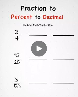 343K views · 10K reactions | Fastest Way to Convert Fractions - Percent - Decimal | Fastest Way to Convert Fractions - Percent - Decimal #mathtutorial #mathematics #education #mathtrick #mathteachergon #mathviral #csereview... | By Ako si Teacher Gon | Facebook Math Hacks, Math Tips, Converting Fractions, Math Tutorials, Fractions Decimals, Math Tricks, Clever Hacks, Fun Math, Education