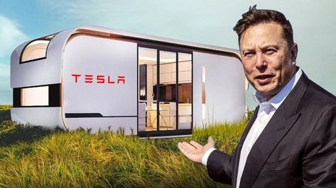 A Look Inside Elon Musk’s $50,000 Prefab Tiny House Tesla Modular Homes, Elon Musk House, Sustainable Tiny House, Inside Tiny Houses, Tiny House Hotel, Container Home Designs, Tiny House Rentals, Tiny Mobile House, Pre Fab Tiny House