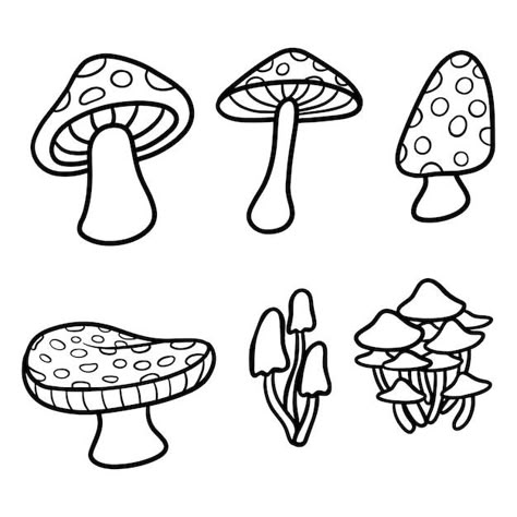 Mushroom Outline, Mushroom Sketch, Turtle Patterns, Christmas Punch Needle, Outline Flowers, Mushroom Coloring, Fonts Art, Drawing Ideas Inspiration, Rock Lobster