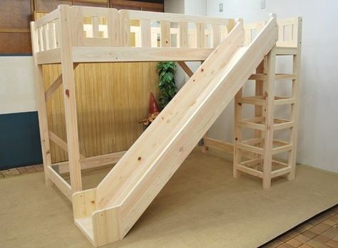 Cool Loft Beds, Loft Bed With Slide, Murphy Bed Plans, Bunk Beds With Stairs, Bunk Bed Designs, Space Bedding, Bed With Slide, Kids Bunk Beds, Boys Bedding