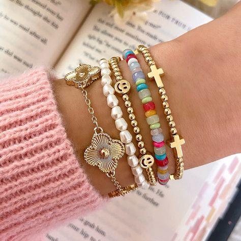 a moment for today’s arm candy! 💖 stack details from left to right: @altardstate double sided clover bracelet @baublebar perlita pisa bracelet, christina smiley face pisa bracelet, gina bracelet, christina cross pisa bracelet . . . #détails #armcandyoftheday #armcandy #detailsoftheday #detailsshoes #goldwatch #larssonjennings #altardstate #baublebar #goldbracelet #goldbracelets #itsallaboutthedetails #closeupshot #braceletstack #braceletsoftheday #braceletstacks Clover Bracelet, Lifestyle Content, Arm Candy, Bracelet Stack, Smiley Face, For Today, Pisa, Gold Watch, Smiley