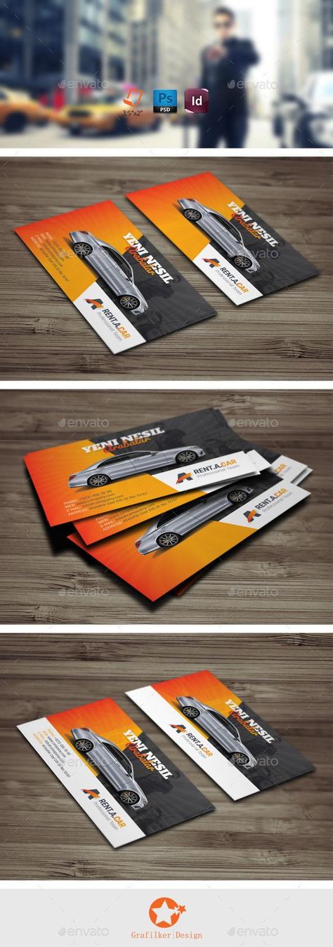 Rent A Car Business Card Templates Busniss Card, Car Business Card, Transport Business, Cars Brands, Designer Grafico, Roll Banner, Business Car, Business Card Minimalist, Business Card Template Psd