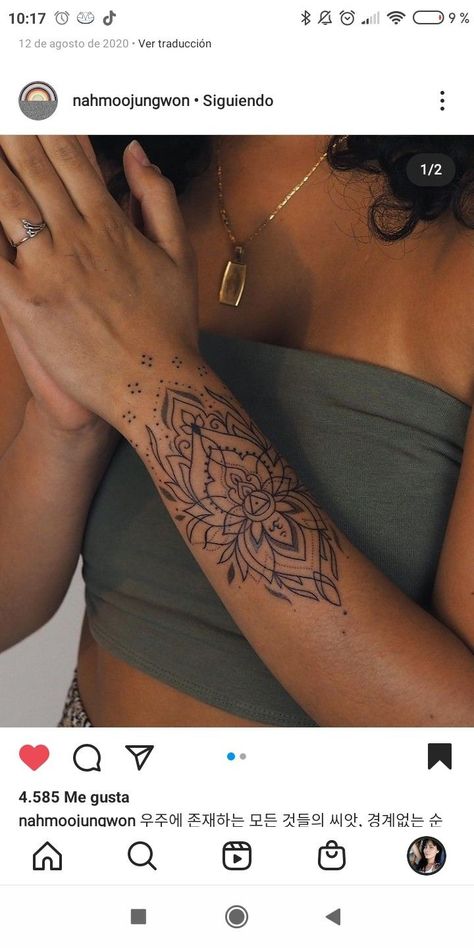 #CoolTattoos #TattooArt #InkMaster #TattooDesigns #InkedUp #TattooLovers #InkInspiration #TattooIdeas #CreativeInk #TattooStyle Mandala Tattoo Sleeve Women, Mandala Arm Tattoos, Mandala Hand Tattoos, Mandala Tattoo Sleeve, Feminine Tattoo Sleeves, Boho Tattoos, Tattoo Sleeves, Hand Tattoos For Women, Tattoo Ideas For Women