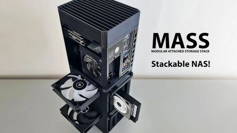 Now you can 3D print a custom, modular, stackable ITX NAS PC 3d Printed Pc Case, Data Center Rack, Itx Pc, Best 3d Printer, Pc Components, Building Instructions, Pc Case, Pc Cases, Tech News