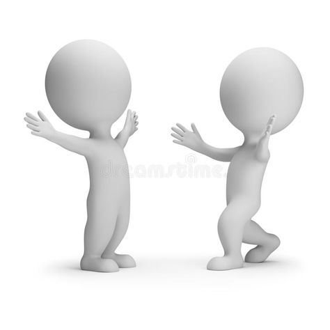 3d small people - meeting two friends stock illustration 3d White Person, Person Png, 3d People, Drawing Face Expressions, Small People, Retro Wallpaper Iphone, 3d Image, Two Friends, Face Expressions