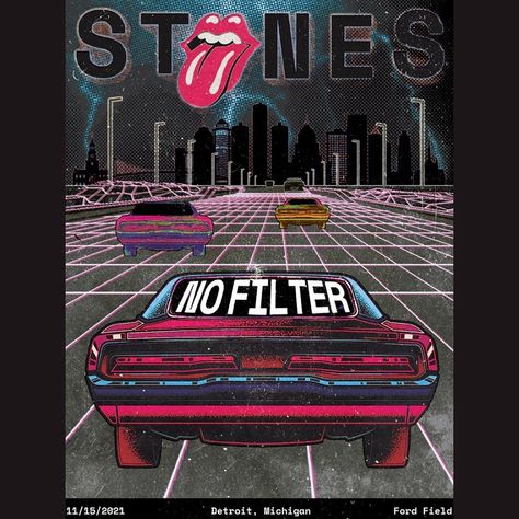 The Rolling Stones on Instagram: “The No Filter tour has motored in to Detroit! Tonight the Stones play @fordfield Stadium, we’ll see you there! 👅 #therollingstones…” Rolling Stones Poster, Rolling Stones Tour, Ford Field, Rock Poster Art, Music Board, Tour Posters, Rock Posters, No Filter, Classic Rock