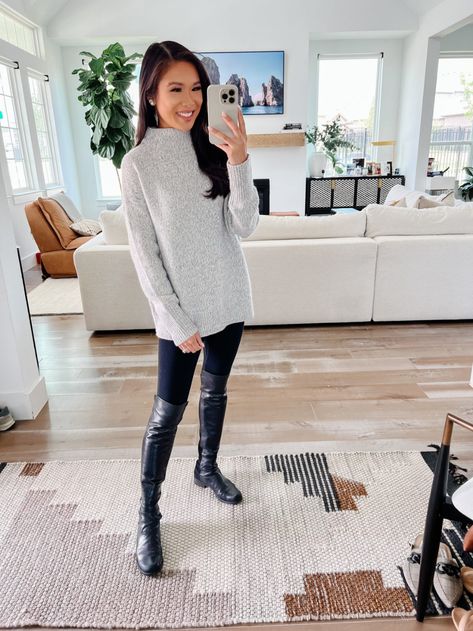 Best Cashmere Sweaters (Mostly!) Less than $150 - Color & Chic Nike Leggings Outfit, Nordstrom Sale, Funnel Neck Sweater, Leggings Outfit, Sweater Outfit, Nike Leggings, Checkered Shirt, Nordstrom Anniversary Sale, Cashmere Wool