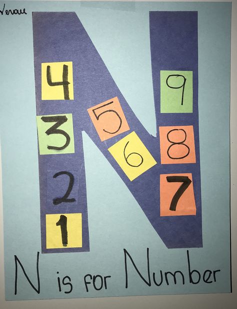 N Letter Crafts For Preschool, N Is For Night Preschool, N Craft Preschool, Preschool N Activities, Letter N Activity Preschool, Letter N Art Preschool, Letter N Ideas For Preschoolers, Letter N Activity For Preschoolers, Letter N Craft Preschool