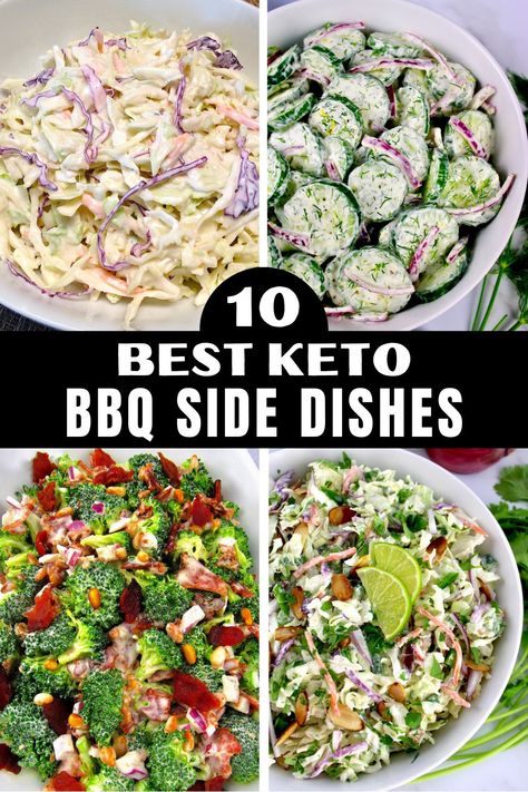 Keto Barbecue Sides, Keto Friendly Bbq Side Dishes, Keto Friendly Sides For Bbq, Health Side Dishes For Bbq, Healthy Sides Low Carb, Easy Keto Side Dishes For Bbq, No Carb Side Dishes For Bbq, Keto Cold Side Dishes, Keto Salad Side Dish