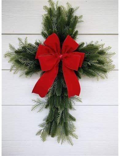 diy cross wreaths for christmas - Search Images Decorating A Cross For Christmas, Christmas Cross Wreath Diy, Cross Christmas Tree Diy, Christmas Cross Wreath, Cross Wreaths, Wreaths For Christmas, Cross Wreath Diy, Cross Tree, Cross Christmas Tree