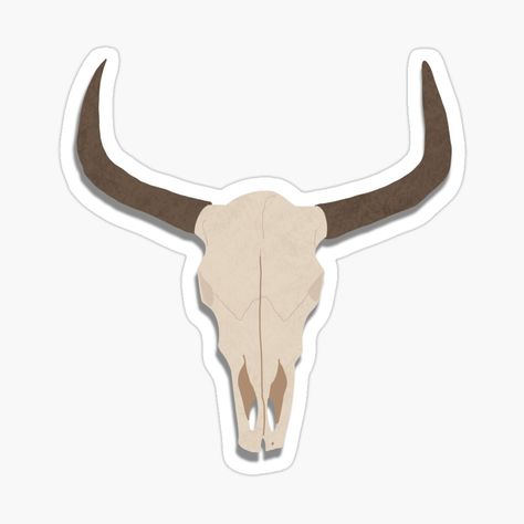 Boho desert bull skull sticker Stickers Western, Desert Stickers, Cowboy Stickers, Kindle Decor, July Stickers, Bull Sticker, Country Stickers, Boho Desert, Sticker Design Inspiration